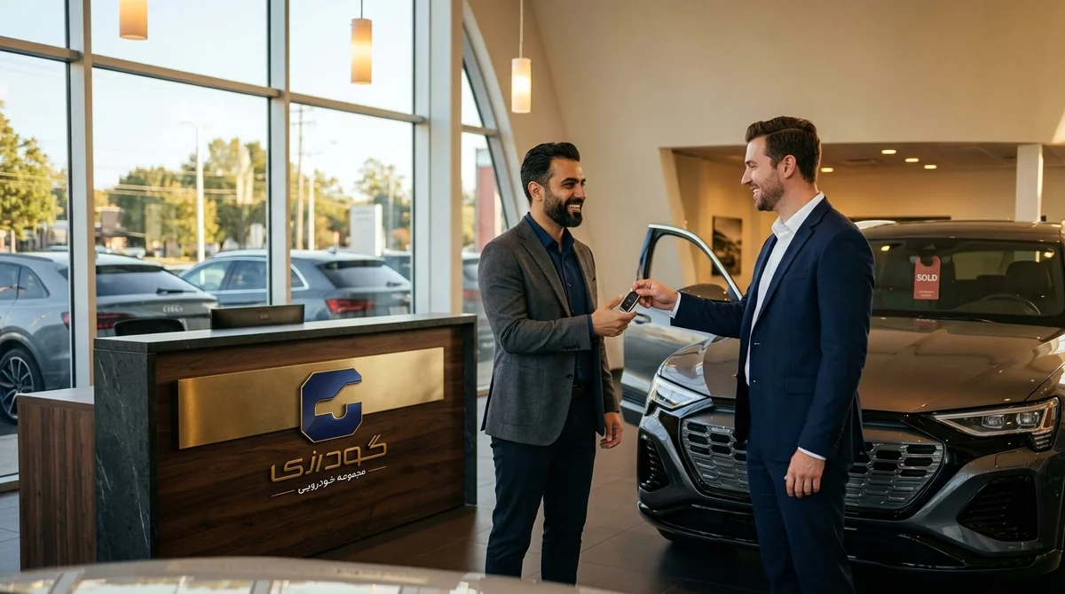 تحویل خودروی جدید آئودی نادین خودرو به مشتری در مجموعه خودرویی گودرزی
